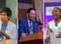曼谷東南大學副校長 Dr. Pattarada Rungruang(左)、中華少年成長文教基金會董事長魏名聰(中)、肯亞青年代表 Kimanzi Margaret Wanjiru(右)。(圖:2025 UN-SDGs Bootcamp & Forum)